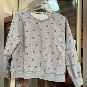 Self Contrast conversation heart sweatshirt size L